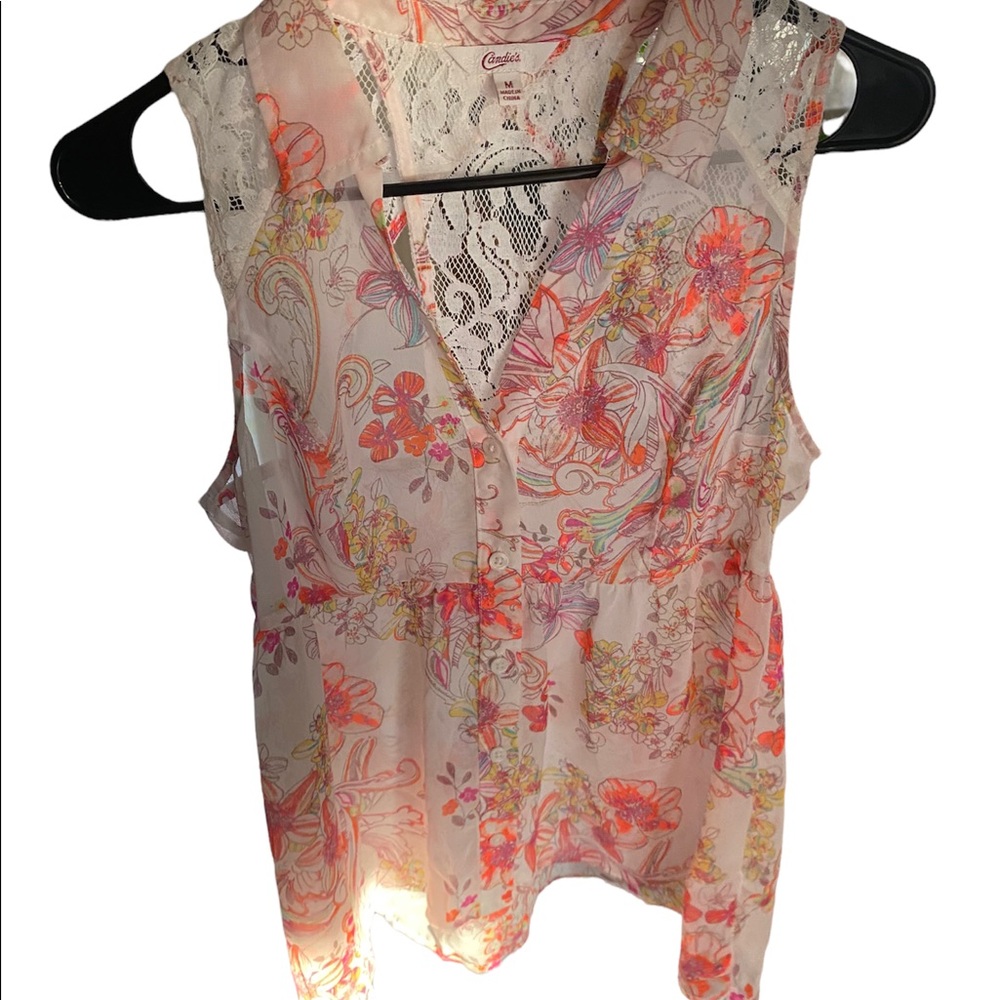 Candies brand sheer tank top size medium